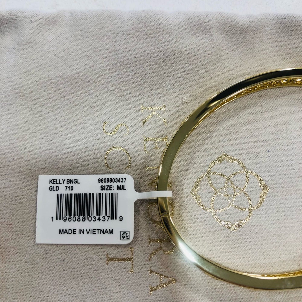 Kendra Scott Gold Kelly Bangle Bracelet - Picture 5 of 5